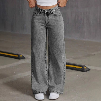 Shirley – Vintage Bow Embroidered Straight Jeans
