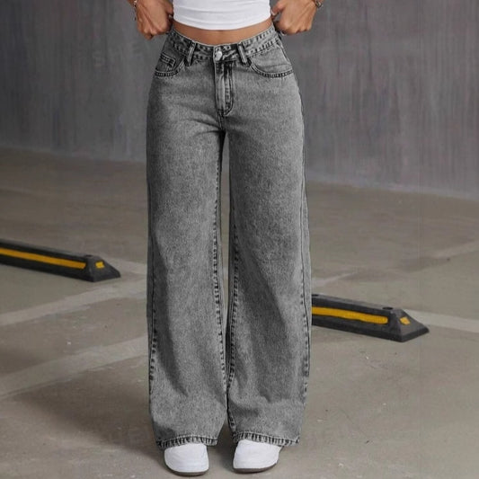 Shirley – Vintage Bow Embroidered Straight Jeans