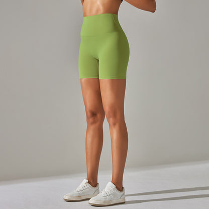 Angela – Women's High Waist Fitness Shorts with Moisture Control