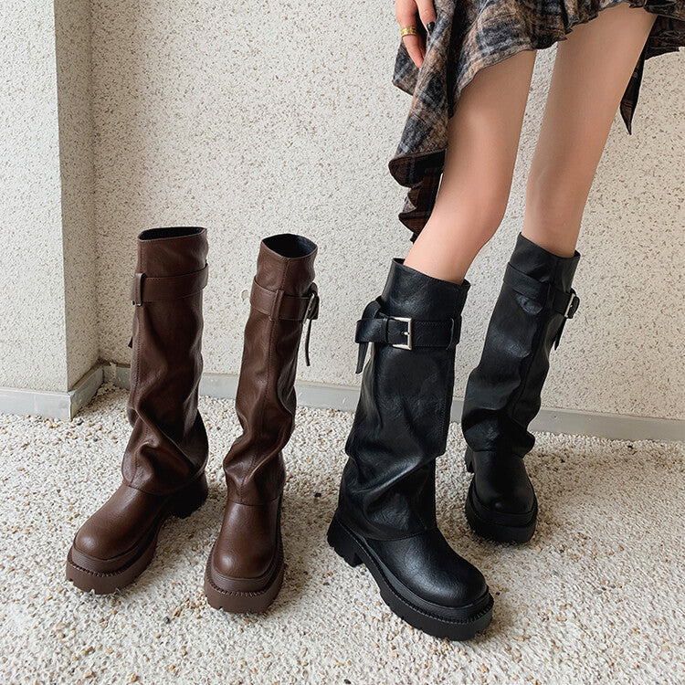 Darren – Thick-Soled Vegan Leather Boots