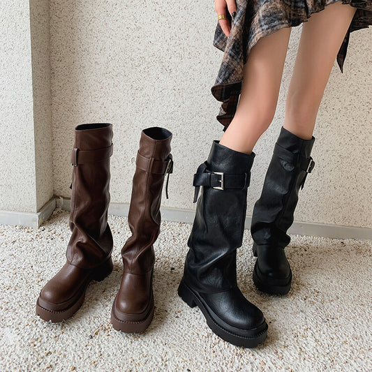 Darren – Thick-Soled Vegan Leather Boots