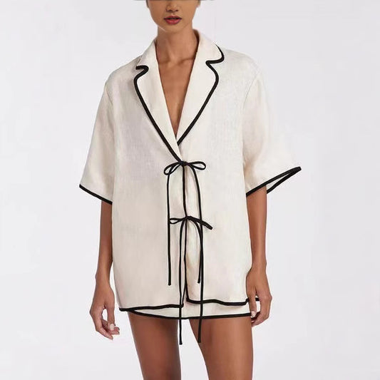 Nicola – Women's Casual High Waist Cotton Pajama Set