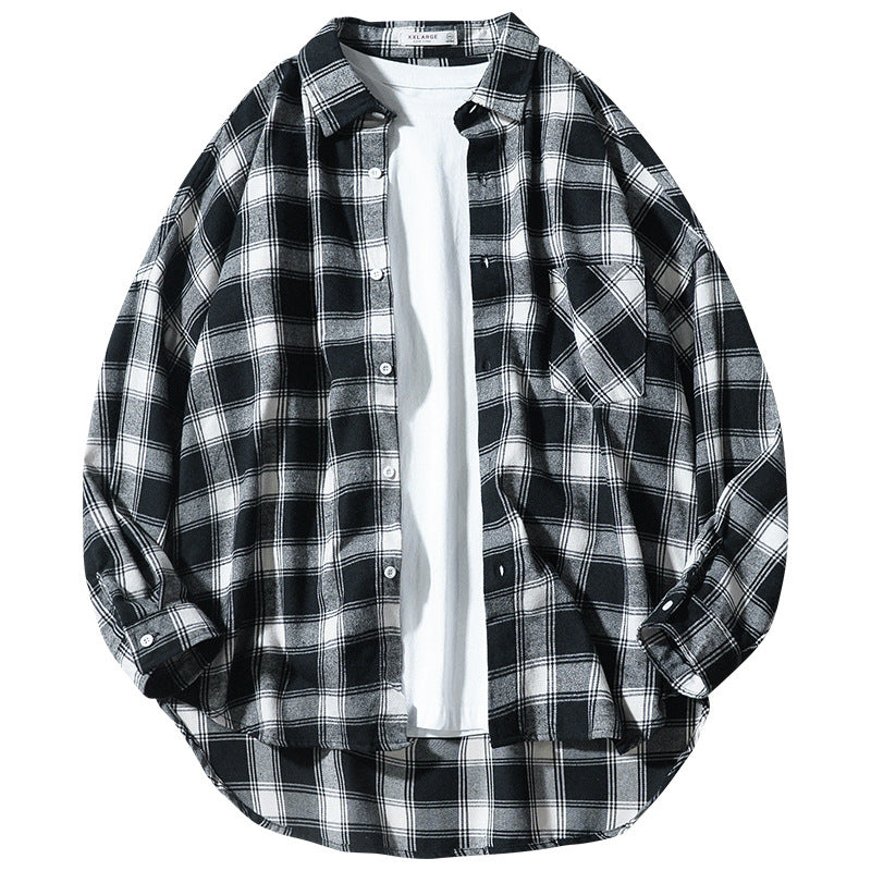 Wayne – Japanese Style Plaid Loose Workwear Jacket