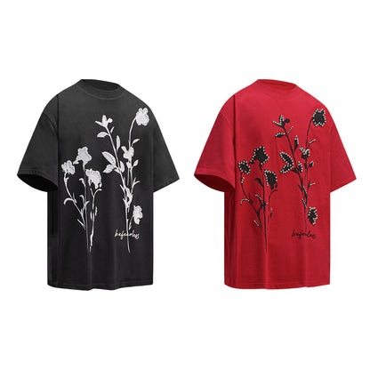 Stephen – Men's Floral Beaded Loose Short Sleeve