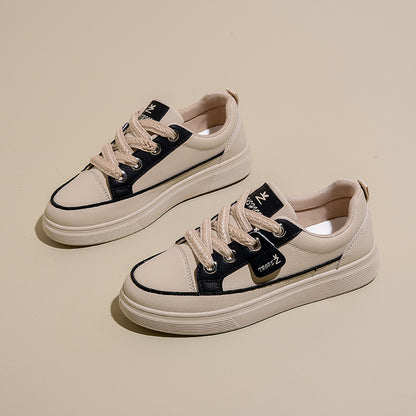 Judith – Korean-Style Comfortable White Platform Sneakers