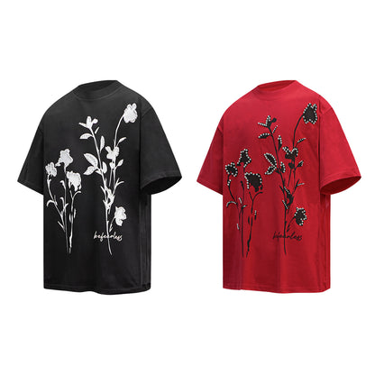 Stephen – Men's Floral Beaded Loose Short Sleeve