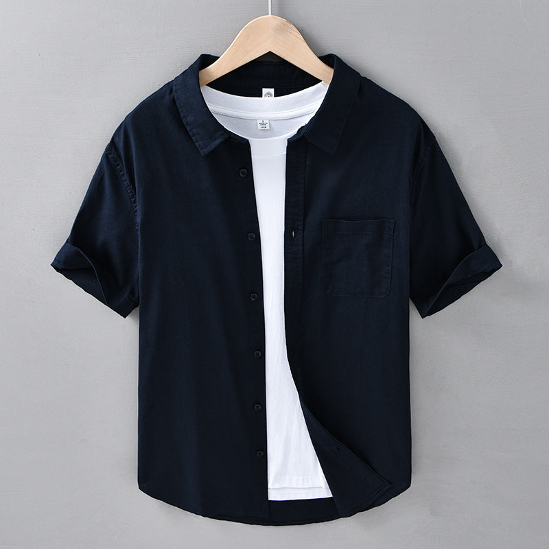Martin – Thin Linen Short Sleeve Shirt