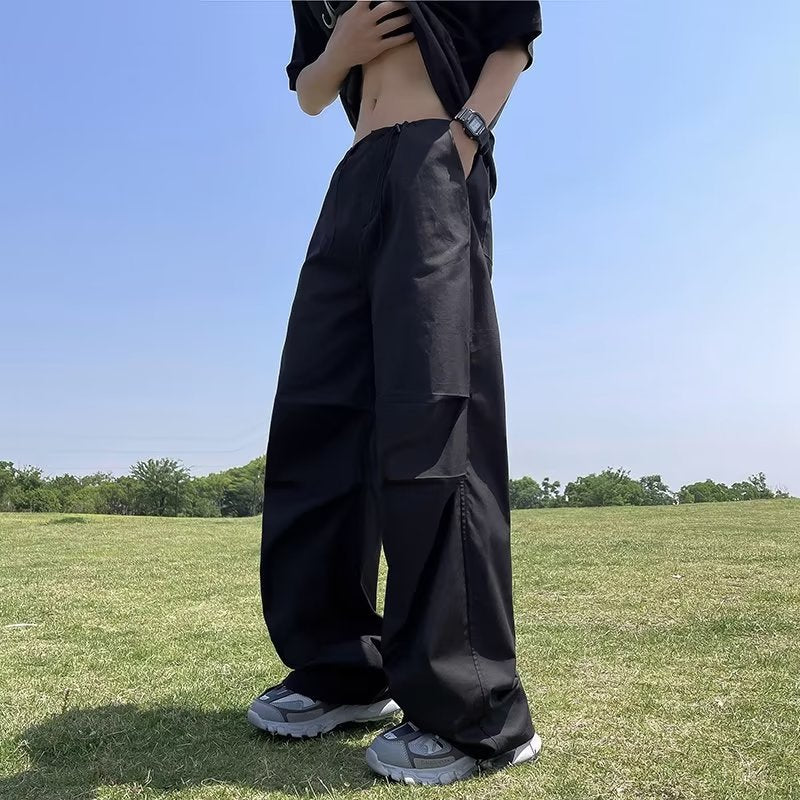 Sean – Casual Parachute Pants with Drawstring