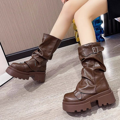Abigail – Retro Thick Sole Boots