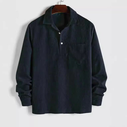 Steve – Men's Loose Corduroy Long Sleeve Shirt