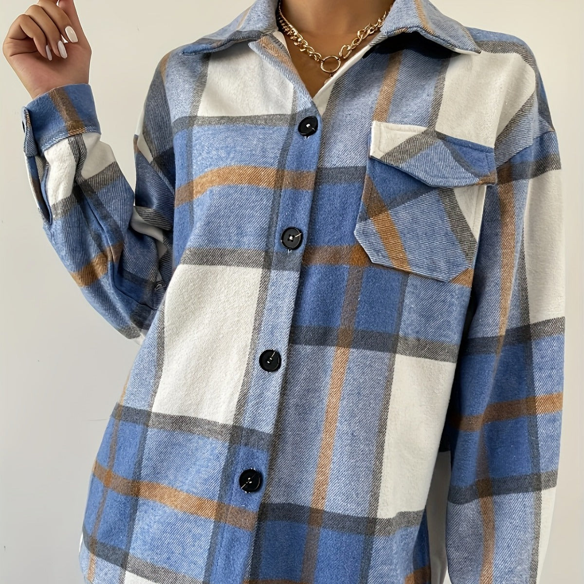 Miranda – Loose Plaid Coat