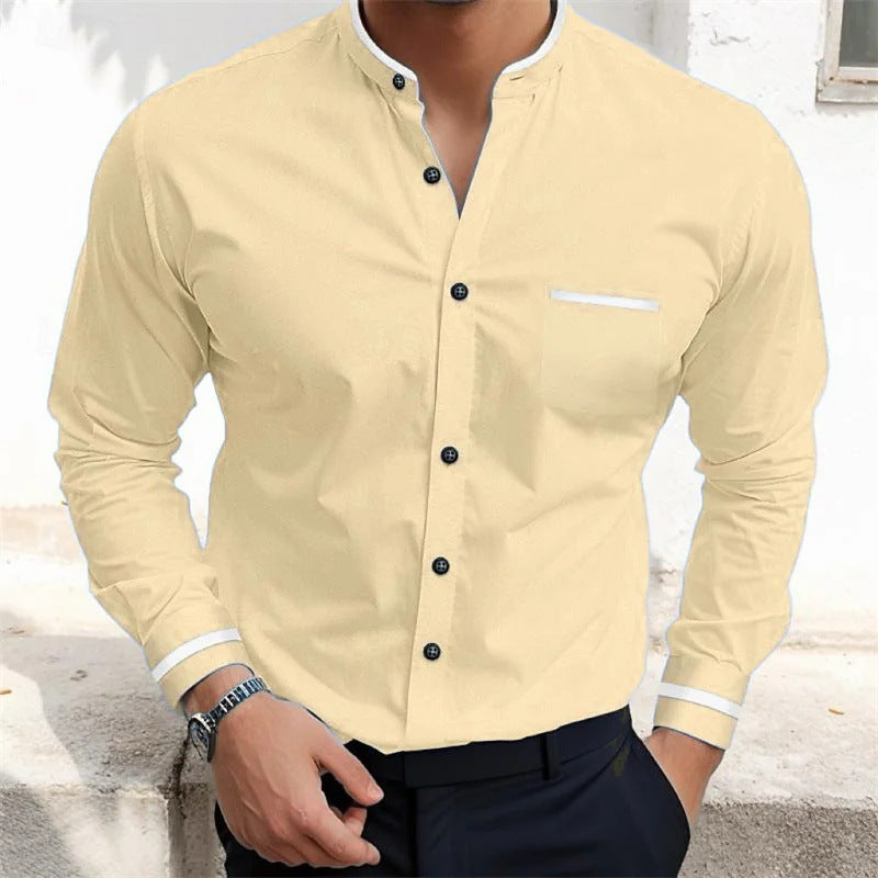 Brett – Loose Stand Collar Shirt