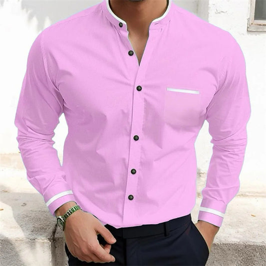 Brett – Loose Stand Collar Shirt