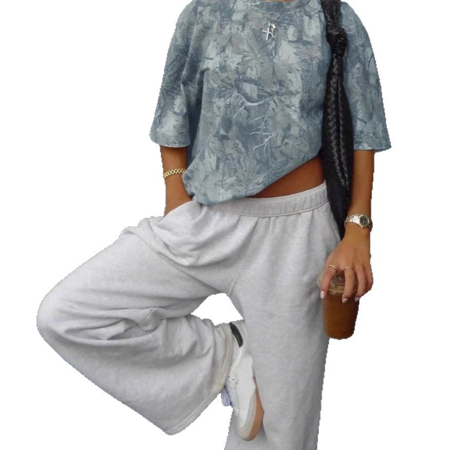 Lisa – Leaf Printed Short Sleeve