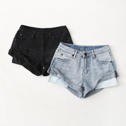 Audrey – Casual Low Waist Denim Shorts