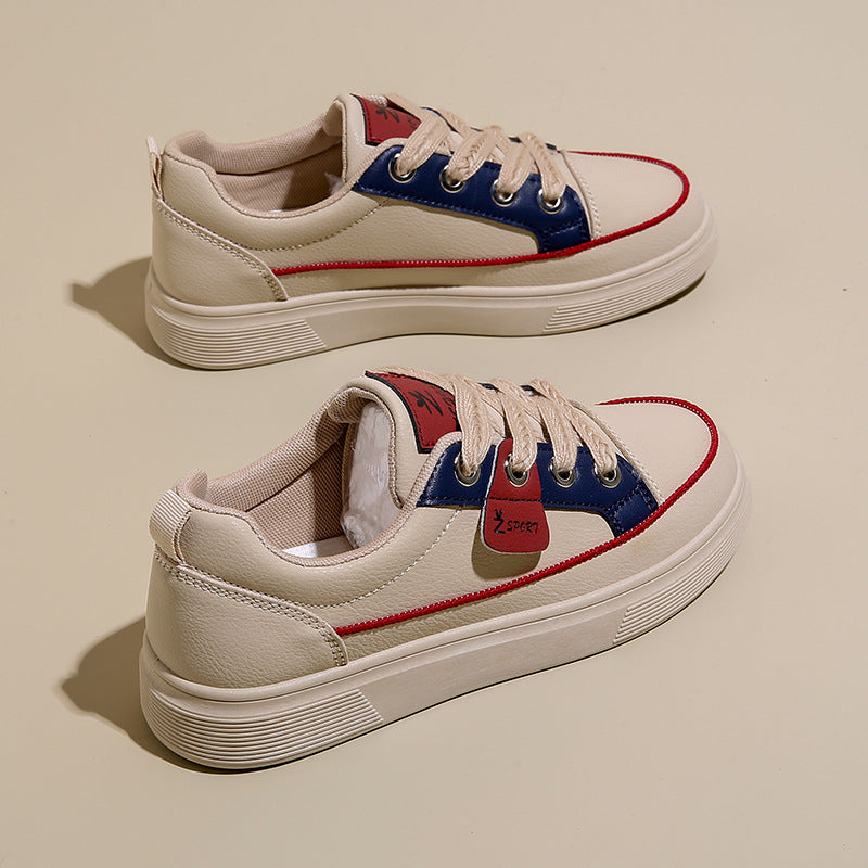 Judith – Korean-Style Comfortable White Platform Sneakers