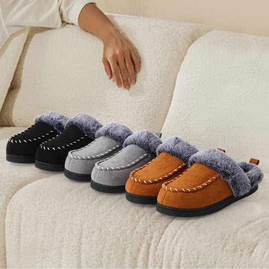 Danny – Cozy Vegan Suede Home Slippers