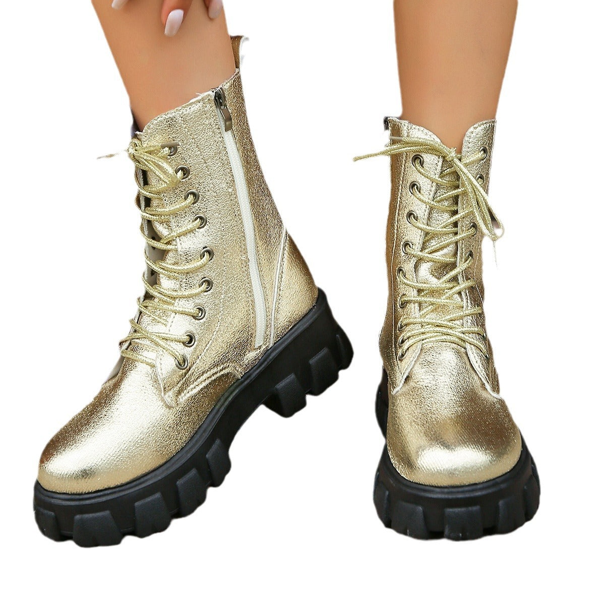 Fiona – Women's Chunky Heel Vegan Leather Boots