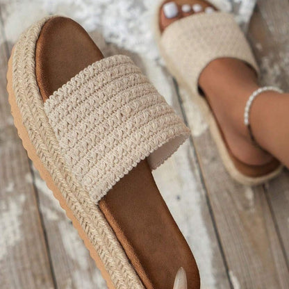 Shirley – Women's Vegan Rope Sandals with Platform Bottom