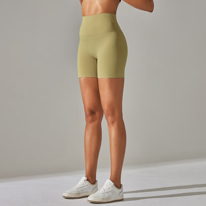 Angela – Women's High Waist Fitness Shorts with Moisture Control