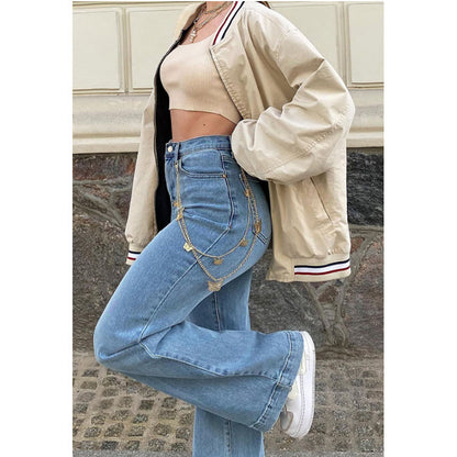 Anne – Women's Mid-Waist Stitching Jeans