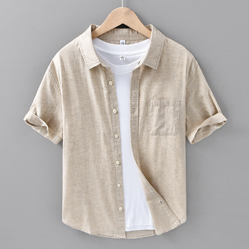 Martin – Thin Linen Short Sleeve Shirt