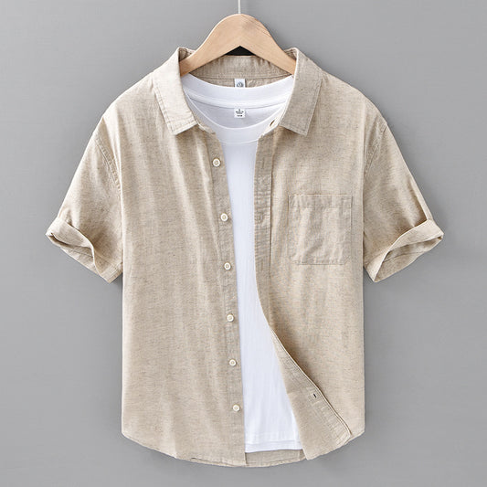 Martin – Thin Linen Short Sleeve Shirt