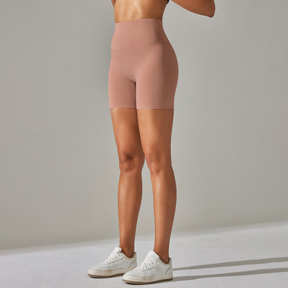 Angela – Women's High Waist Fitness Shorts with Moisture Control