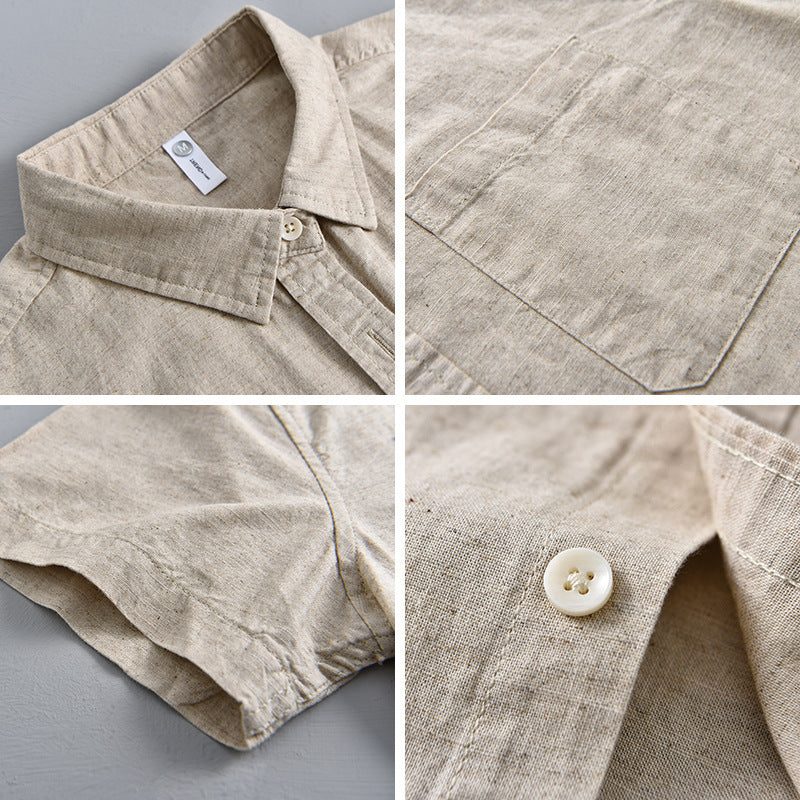 Martin – Thin Linen Short Sleeve Shirt