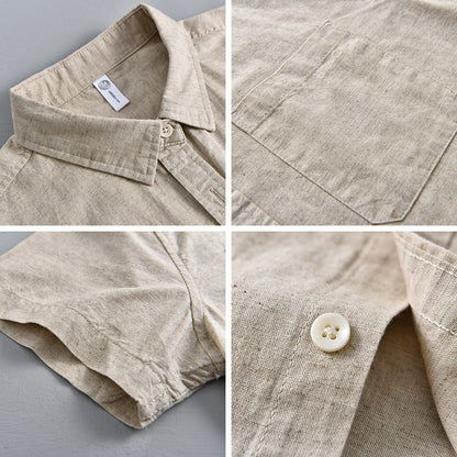 Martin – Thin Linen Short Sleeve Shirt