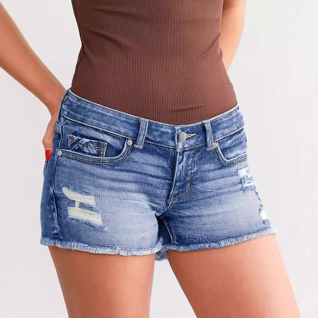Tracy – Ripped Denim Shorts
