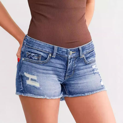 Tracy – Ripped Denim Shorts
