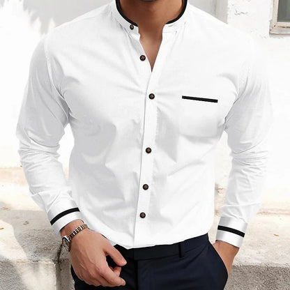 Brett – Loose Stand Collar Shirt