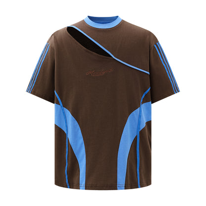 Larry – Men's Contrast Patchwork Loose T-shirt