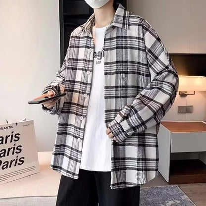 Miles – Fashionable Plaid Long-Sleeved Shirt