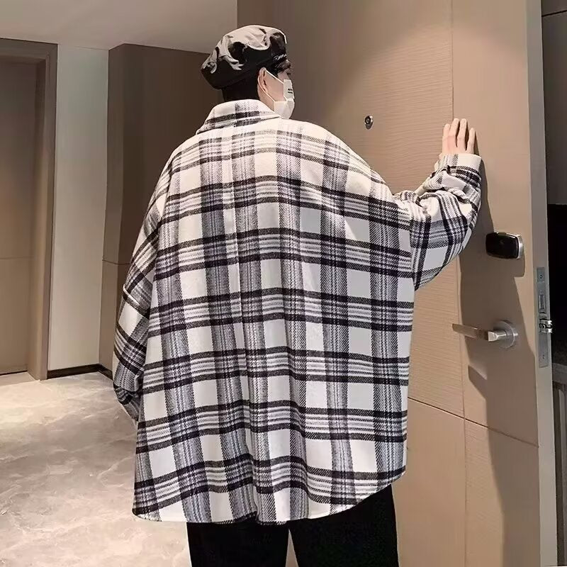 Miles – Fashionable Plaid Long-Sleeved Shirt