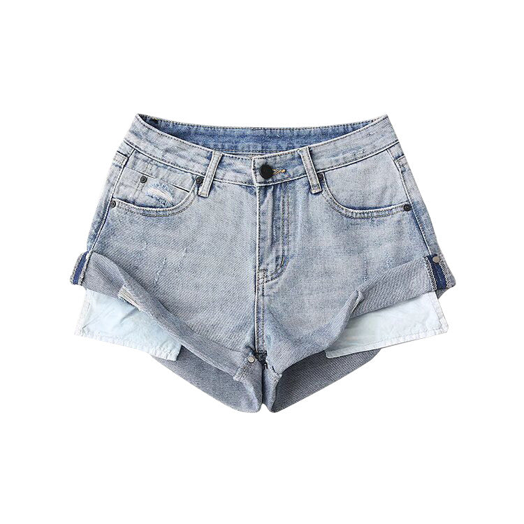 Audrey – Casual Low Waist Denim Shorts