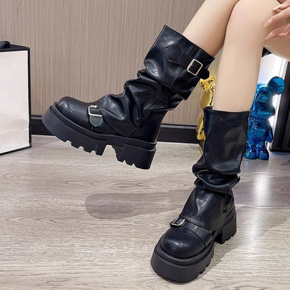Abigail – Retro Thick Sole Boots
