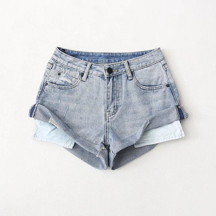 Audrey – Casual Low Waist Denim Shorts