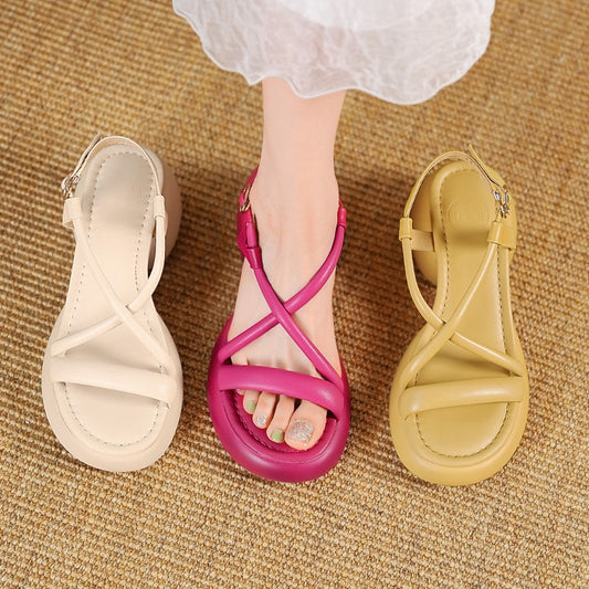 Gillian – Chunky Heel Woven Sandals