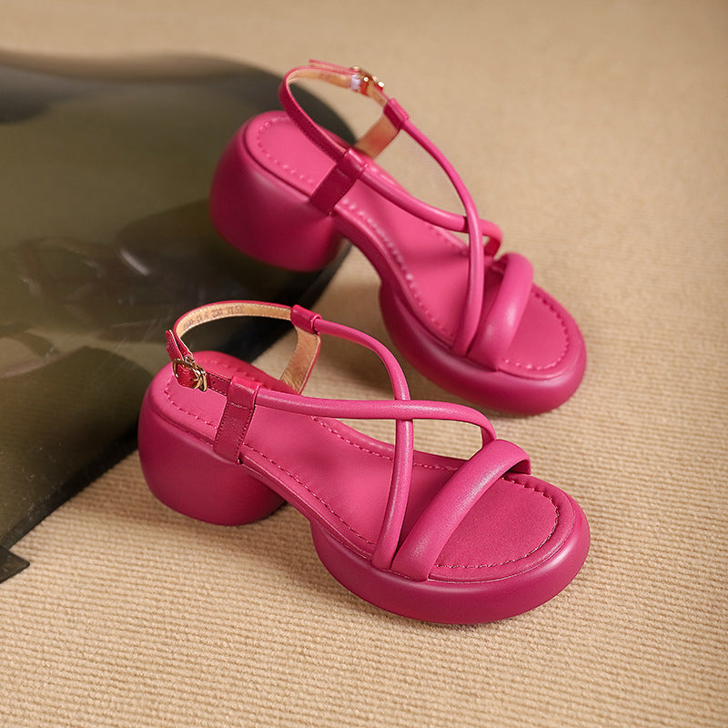 Gillian – Chunky Heel Woven Sandals