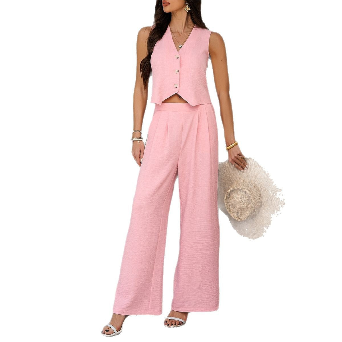 Tamara – Women's Sleeveless Vest and Trousers Set
