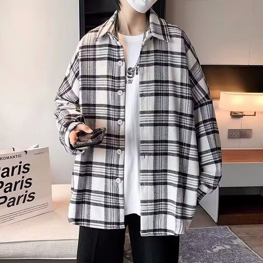 Miles – Fashionable Plaid Long-Sleeved Shirt