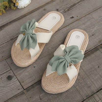 Catherine – Casual Flower Flat Slippers with Beads
