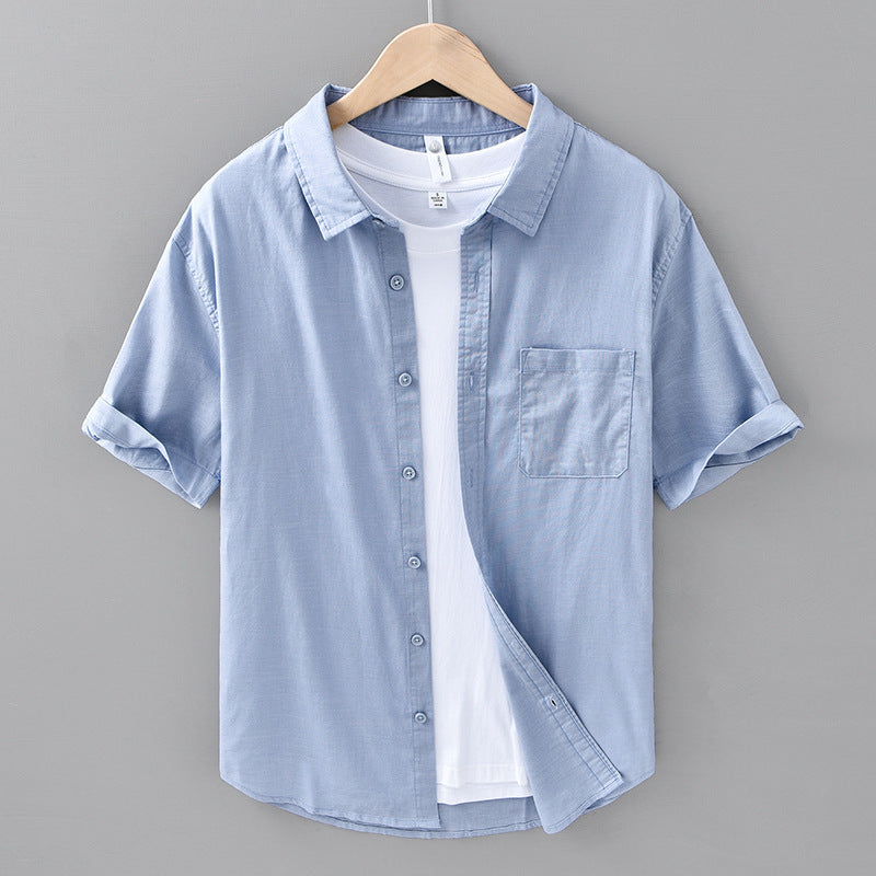 Martin – Thin Linen Short Sleeve Shirt