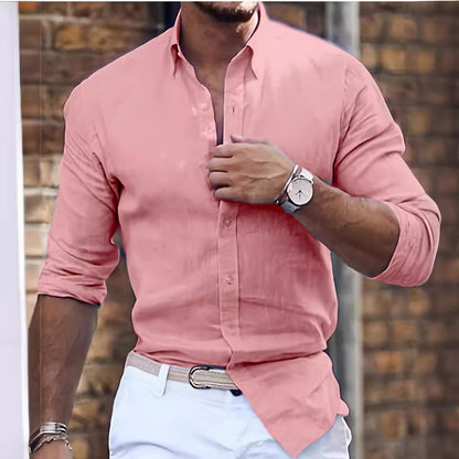 Matt – Casual Cotton Linen Long Sleeve Shirt