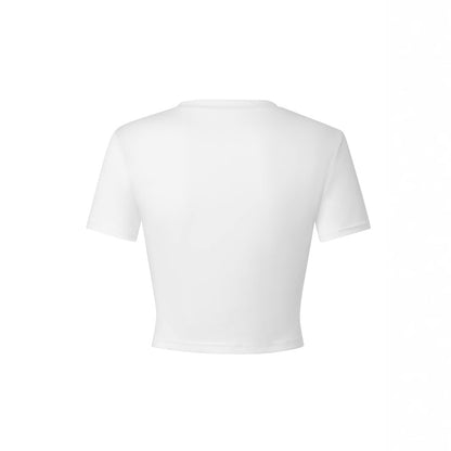 Catherine – Casual Short Top with Bow Print