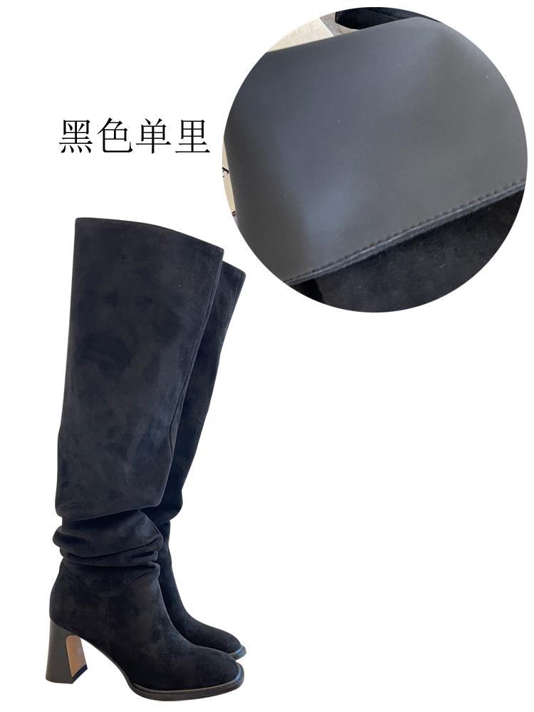 Malcolm – High Heel Riding Boots with Square Toe