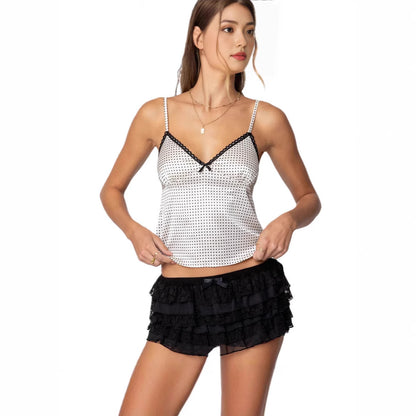 Esme – Satin Lace Sling Top