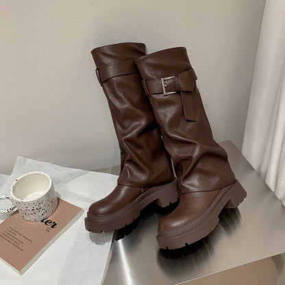 Darren – Thick-Soled Vegan Leather Boots